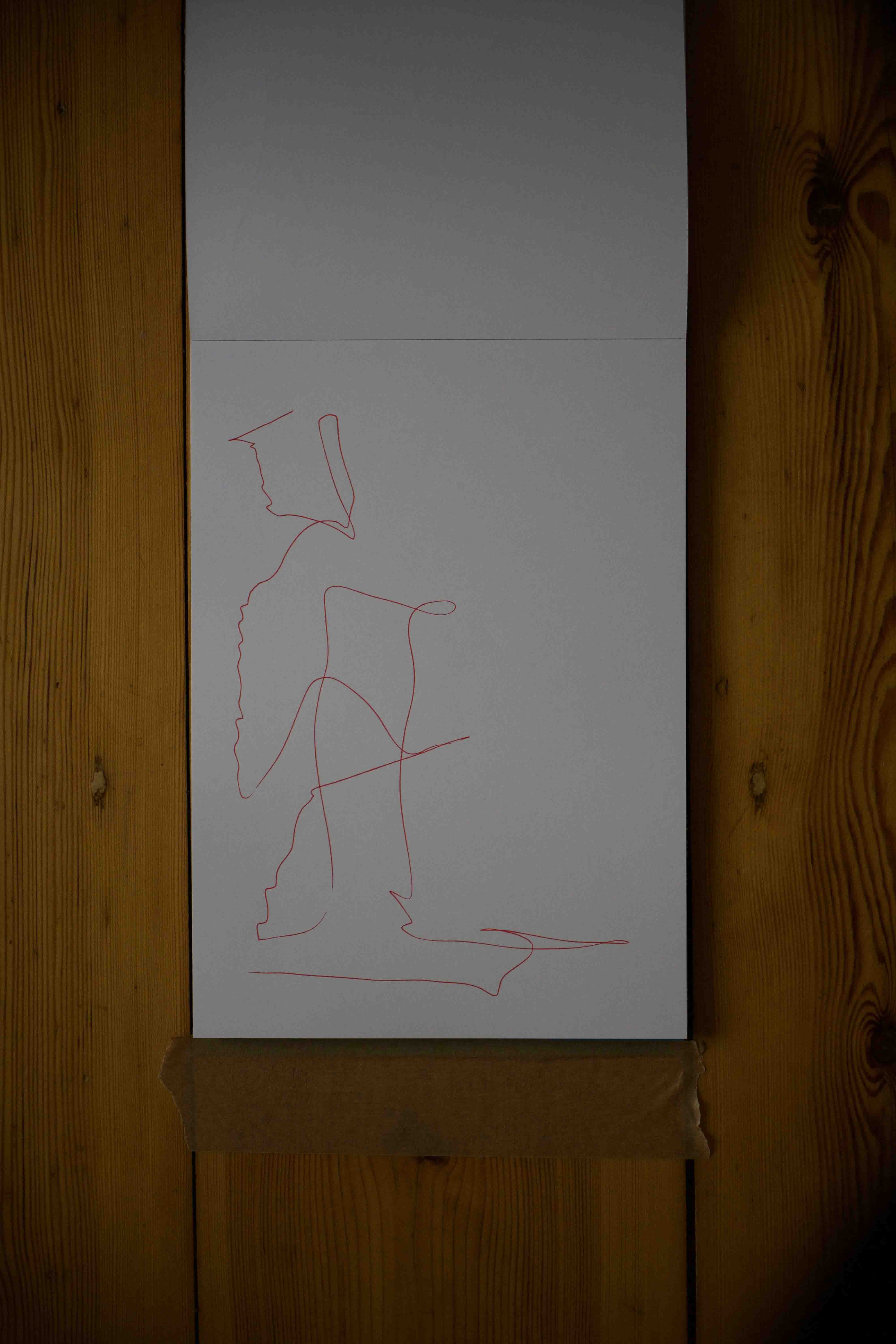 Digital Photo of Gesture Drawing in Pen