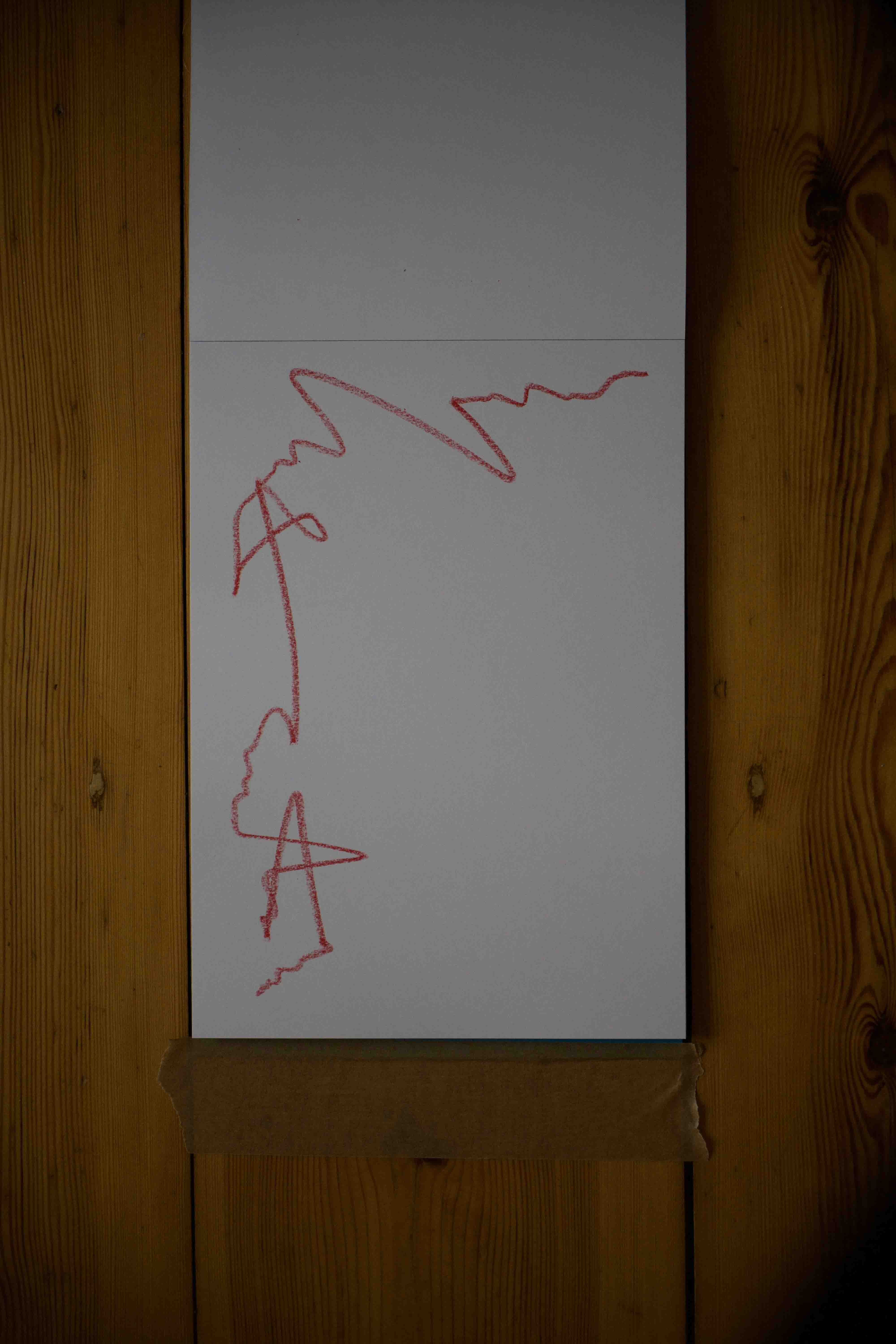 Digital Photo of Gesture Drawing in Crayon